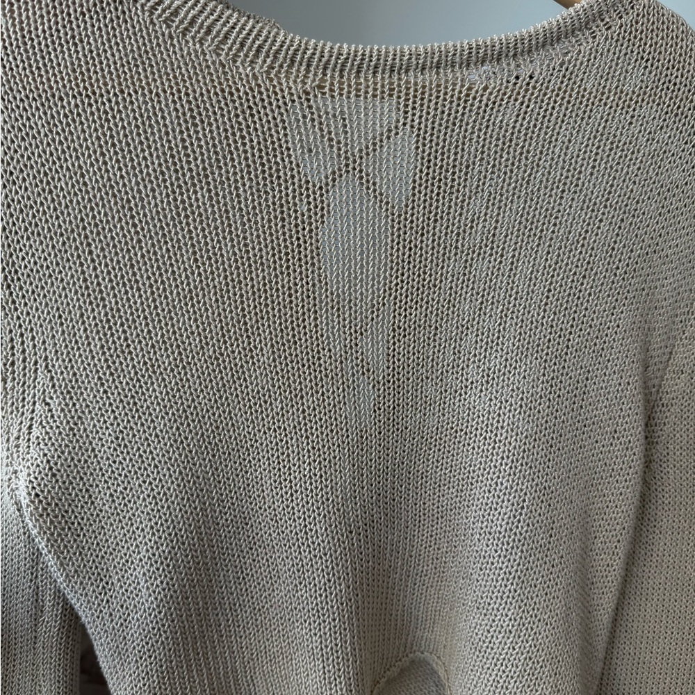 Lace-Up Knit Top, Tan/Sand, Zara, M - Picture 7 of 10
